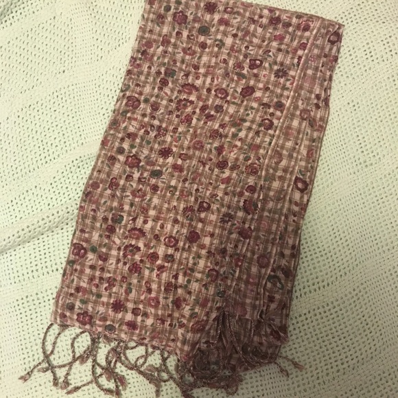 Maroon Floral Scarf - Picture 1 of 1